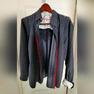 Robert Graham black button down shirt (L)